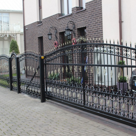 Metaline tvora su vartais ir auksinem detalem 2 Midama